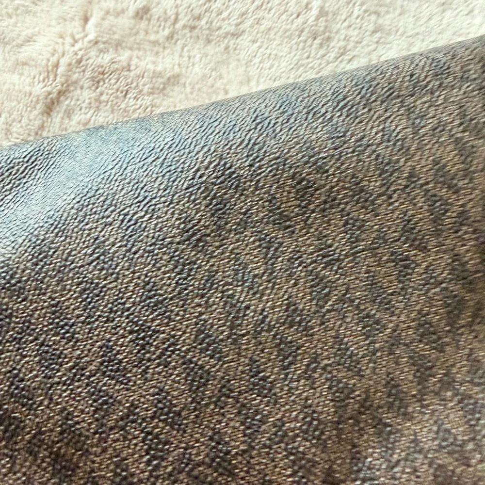 Michael Kors Brown Leather Clutch with Gold Details